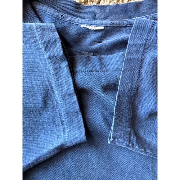 Vintage ‘82 Port Jefferson Distressed Thrashed M Faded Navy Single Stitched Tee - Picture 2 of 8